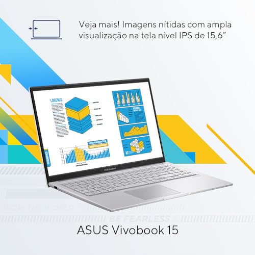 Notebook ASUS Vivobook 15, Intel Core i5, 8 GB, 512 GB SSD, KeepOS, 15.6” FHD, Cool Silver – X1504VA-NJ1741