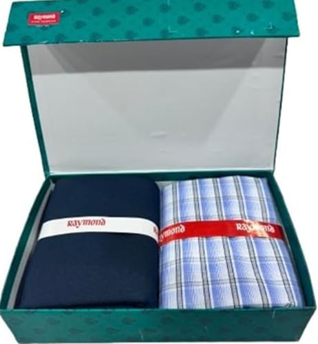 Image of Raymond Men's Premium Shirt & Trouser Fabric Combo | Unstitched Cotton Blend | Formal & Office Wear Fabric Set