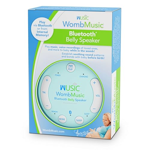 Wusic Safe Wireless Pregnancy Headphones for Belly – Womb Music Bluetooth Baby Headphones for Bonding, Pregnancy Essentials for First Time Moms, One-Tap Bluetooth Plays 8+ Hours of Music to Your Baby