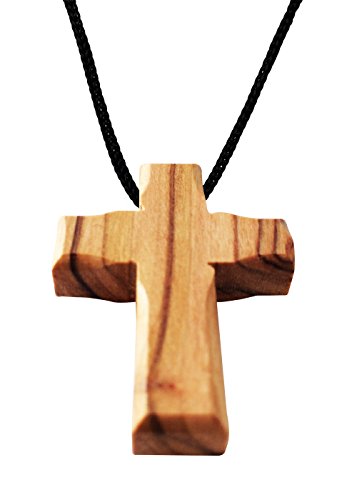 Holy Land Imports Olive Wood Cross Pendant. (1.5 inches Height) WA-372