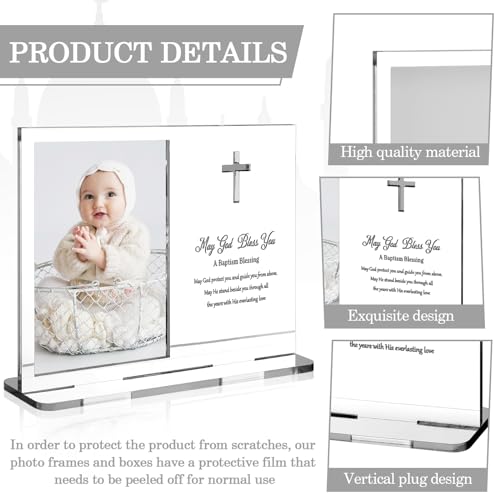 Vercraft SIG-VERCRAFT-0147 24 Set Baptism Picture Frame 3.5 X 5 Baby Shower Baptism Favor Christening Gifts thumb #2