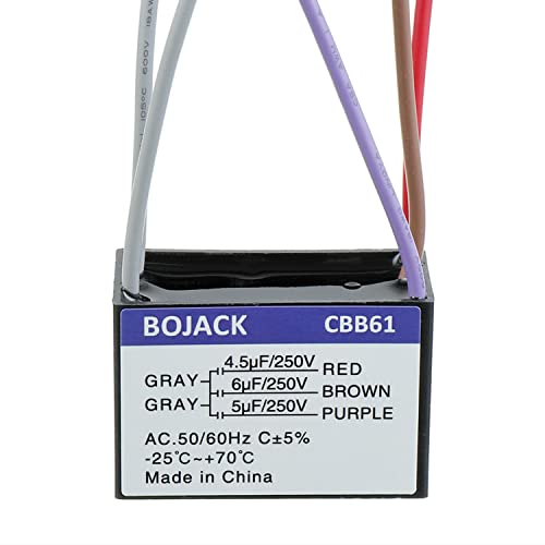 Condensateur CBB61 BOJACK pour réparer un ventilateur de plafond en panne