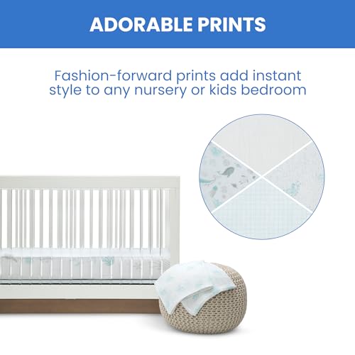 Image of Delta Children 100% Cotton Muslin Baby Receiving Blankets for Girls and Boys - 47x47 Inches (Pack of 4), Sea Life