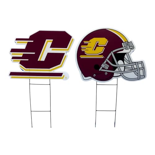 Proformance Home NCAA Central Michigan Chippewas 2 Pack Yard Signs