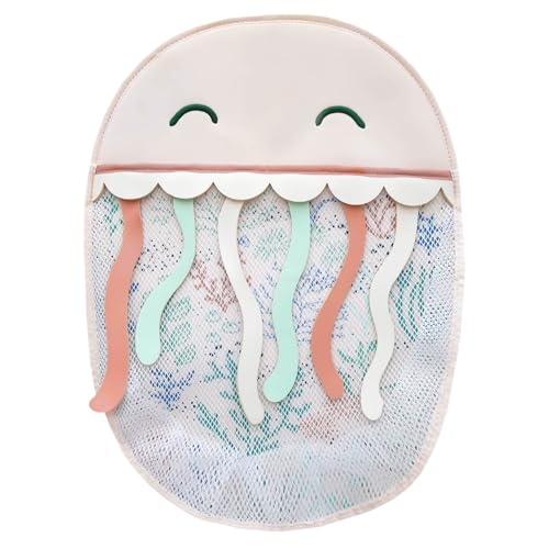 Image of Copper Pearl Oceana Bath Toy Organizer with Suction Cups Extra-Large Mesh Bath Toy Holder for Bathtub, Quick-Dry Bath Toy Storage Net, Convenient Bath Toy Net for Tub - Cora