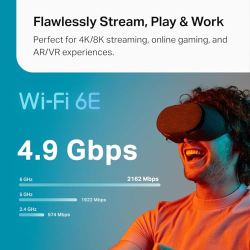 Image of TP-Link Deco XE70 Pro AXE4900 Tri-Band WiFi 6E Mesh WiFi System - 2.5G WAN /LAN Ports, 4.9 Gbps Wi-Fi 5,500 Sq. Ft Coverage, Connect up to 200 Devices, 6 GHz Band, 2-Pack