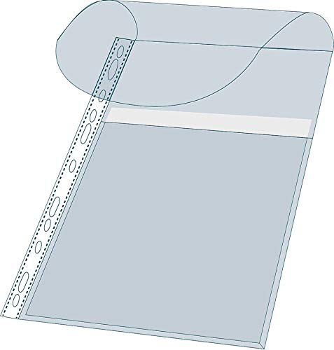 Exacompta - Funda para folletos con lengüeta (DIN A4, polipropileno, 10 unidades)