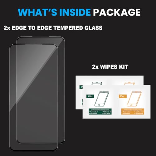 Image of ArmourPro Military Grade Gorilla Tempered Glass Compatible For Realme Narzo 80 Lite, P3x and Realme 14X (6.67 Inch) With Easy Installation Kit | Edge-To-Edge Protector Coverage | Black, Pack of 2