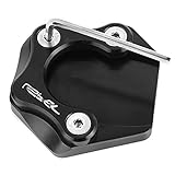 ✔ Stabilisiert Ihr Motorrad und bietet eine größere Stellfläche. Unabhängig davon, ob Sie auf Gras-, Kies-, Schlamm- oder Waldboden parken, verbessert die vergrößerte Oberfläche des Side Stand Enlarger die Stabilität erheblich.