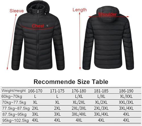 Chaqueta térmica para hombre con 4 zonas de calefacción y tres niveles de intensidad talla 3XL 3