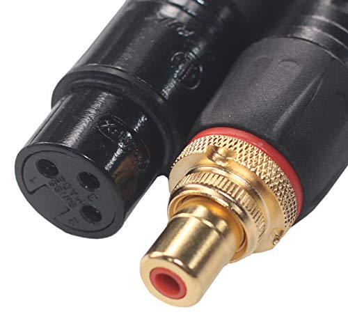 Adaptador ANTOP 3pin XLR Hembra a RCA Hembra 4 Pack miniatura 2