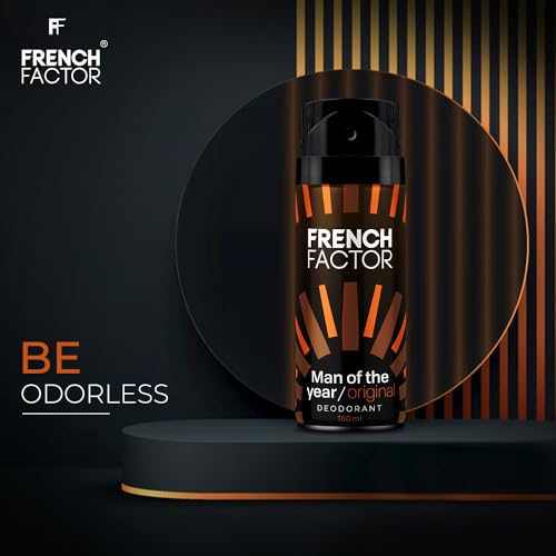 Image of French Factor Man of the Year Real Deodorant, 150ml, Body Spray for Men & Boys, Attractive Long Lasting Hours- 150ml