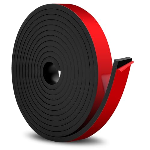 NUTKIT Tira de Goma Flexible Rollo de Caucho 3m×20mm×5mm, Plancha Goma Adhesivo,Gomas de Neopreno Plancha,para Sellos de Bricolaje,Protección de Revestimientos de Pisos,Antivibración,Antideslizante