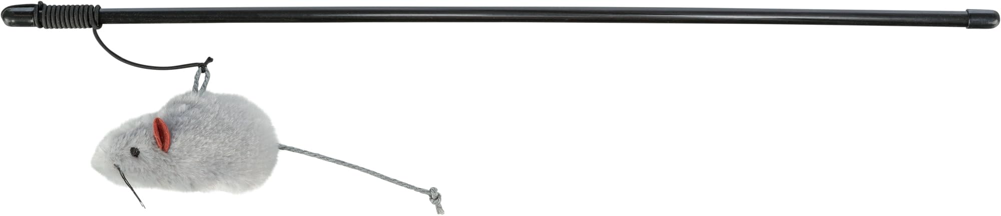TRIXIE play rod with mouse - catnip - plush/plastic - 48 cm rod - 60 cm rubber band - 4105