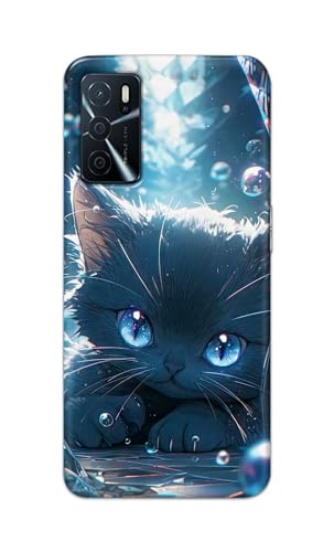 Image of Printed Hard Back Cover Case for Oppo A16 | Oppo A16s Back Cover (Cute Cat) -1111