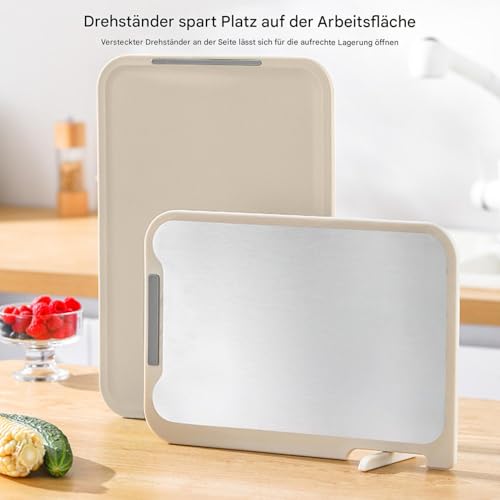 Planche à découper en acier inoxydable double face durable pour viande - 4