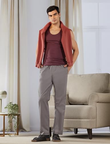 Image of XYXX Men's Pace Super Combed Cotton Regular Fit Solid Pyjamas | Dual Pockets, Ultra Light, Comfortable Lounge Pants for Men