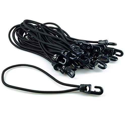 25 Stück Spanngummis schwarz, 15, 20 oder 25 cm lang, 4 mm Durchmesser 20 cm Cover