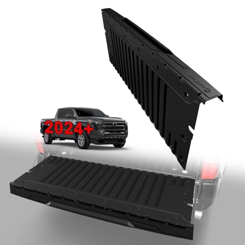 Image of TripleAliners Truck Mat Compatible with 2024-2026 Toyota Tacoma Accessories, Tailgate Mat Custom Fit All Weather Protection Pickup Liner, w /Tailgate Cap Protector