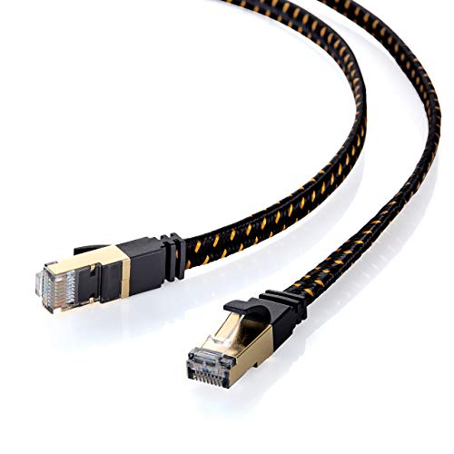 Cable LAN CAT8 Plano 2 m Sanwa Supply RJ45 Negro miniatura 1