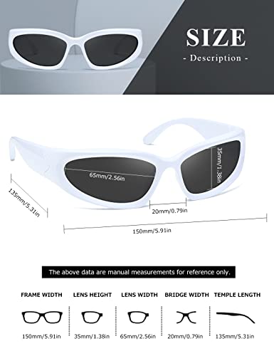 kimorn Y2K Wrap Around Polarized Sunglasses Womens men Swift Oval Fashion Sport Shades Sun Glasses K12734