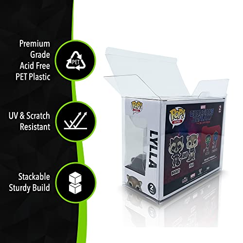 Ecotek Protectors 2P1005 Compatible With Funko - 2 Pack Pop! & Vynl Figures (8 Pack Of Ecotek 2 Pack Pop Protectors) Strong thumb #1