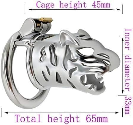 Male Chastity Cage with Lock and Key - Bondage Chastity Belt for Penis Control, Ideal for Couples' Sex Games and Intimate Bondage Play with 45mm Circle Ring(40mm Ring)