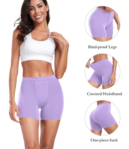 Image of wirarpa Women's Modal Boy Shorts Panties Soft Microfiber Boxer Briefs Underwear 4 Pack