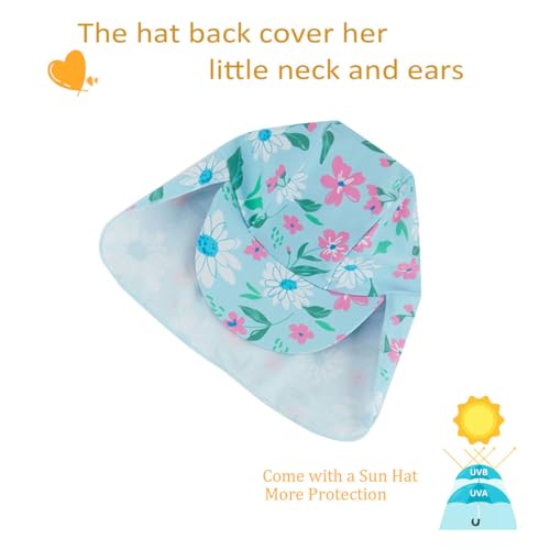 Image of UMELOK Baby Girl Swimsuit Infant UPF 50+ Bathing Suit Size Months