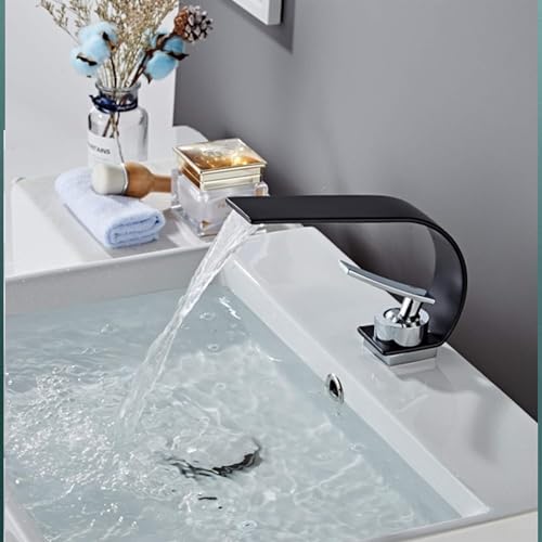 Mitigeur en laiton cascade eau chaude robinet de lavabo à commande unique fluide