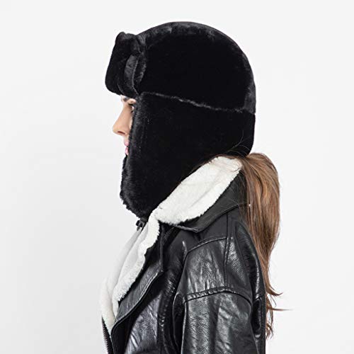 Long Pile Fur Ear Flap Hat Furry Ski Cap Winter Hat for Women Winter Travel - image 4