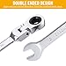Pilida 10mm Ratchet Wrench Flex Head: Box End Wrench 12Pt| Metric Ratcheting Combination Chrome Vanadium