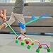 harayaa Croquet Set for Kids Children Croquet Toy Set Interactive Toy Portable Foam Croquet Set Croquet Game Set for Entertainment