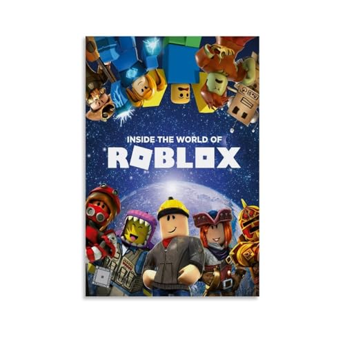 LAJAHOGDE Roblox Póster de Arte de Dibujos Animados Pintura Decorativa Lienzo Arte de Pared Salón Póster Dormitorio Pintura, Arte de Pared Impresión de Imagen Moderna Decoración de Habitación Familiar