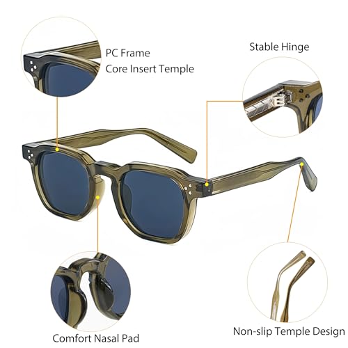 Lunettes de soleil pour voyage fête affaires carrées petit cadre