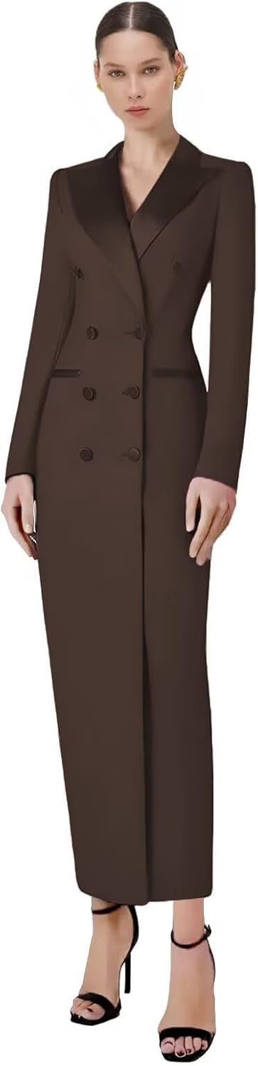 Women's Spring Fall Business Casual Blazers Long Sleeve Peak Lapel Trendy Work Office Blazer Jackets Outerwear MCM19