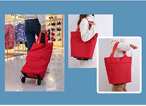 CHRISJ Einkaufstrolley 2 Räder Shopper Faltbarer Trolley Gepäckträgertasche Koffer Trolley Abnehmbar – Bild 5