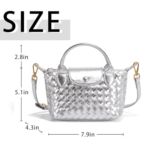 Handwoven solid color soft leather handbag, crossbody bag, women's party bag2