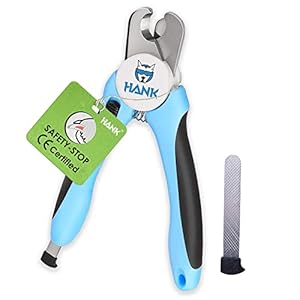 HANK Dog Nail Clipper – Pet Nail Trimmer – 3.5mm Sharp Blade – Avoid Overcutting – Safety Gaurd Button – Nail Filer – Nail Cutter for Dogs & Cats (Basic Model)