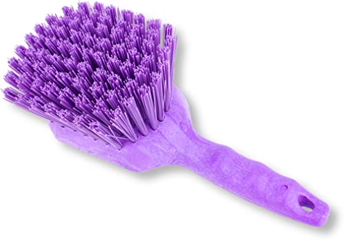 Image of SPARTA 40541EC68 Plastic Scrub Brush, Utility Brush, Kitchen Brush With Hanging Hole For Cleaning, 8 Inches, Purple