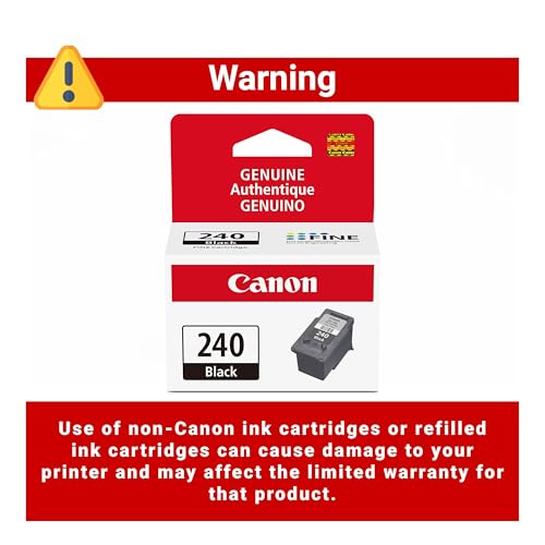 Image of Canon PG-240 Genuine Black Ink Cartridge, Compatible with MG2120 /3120 /4120, MX512 /432 /472 /372 /392 /522 /532 /452, MG2220 /3220 /4220 /3520 /3620, TS5120