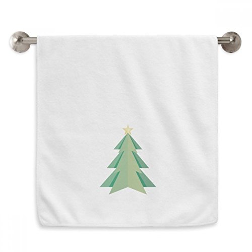 Serviettes débarbouillettes blanches sapin de Noël origami douces