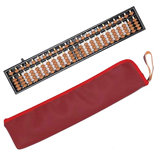 (なないろ館)ワンタッチ そろばん 算盤 23桁 4珠 スタンダード ソロバン 小学生 算数 学習 暗算 (本体 + 専用ケース ワインレッド)