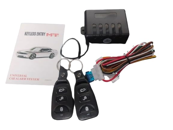 Sakar Key Less Entry car, Universal Remote Door Lock kit,Car Remote Central Locking Kit,Vehicle Door Lock Anti-Theft System with 2 Remote Controllers