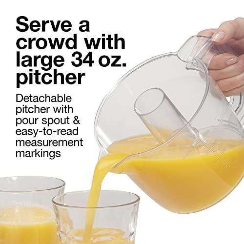 Proctor Silex Electric Citrus Juicer Machine, 34 oz., for Orange, Lemon, Grapefruit Juice, White & Green (66337) - Image 4