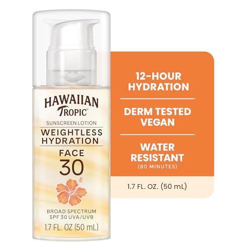 Hawaiian Tropic Weightless Hydration Lotion Sunscreen for Face SPF 30, 1.7oz | Travel Size Sunscreen Lotion, Beach Essentials, Sun Protection, Travel Sunblock Face, Summer Essentials, 1.7 fl oz - Image 3