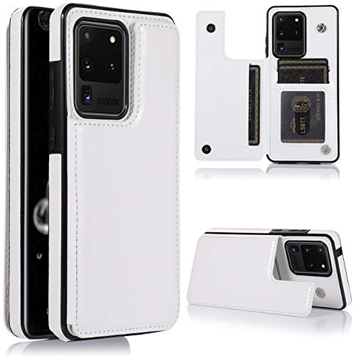 Coque antichoc Galaxy S20 Ultra avec double fermeture magnétique et fentes cartes