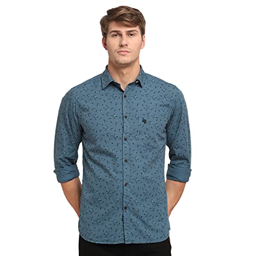 Image of Cantabil Men's Floral Regular Fit Shirt