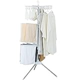 アイリスオーヤマ 洗濯物干し 室内物干し パラソル物干し 省スペースでたくさん干せる コンパクト収納 タオルハンガー付き 3段 直径約84cm 高さ調節可能 折りたたみ収納 CLS-173R