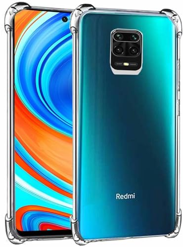 Image of BOXXO Flexible Back Cover for Mi Redmi Note 9 Pro Max | Back Cover Transparent Clear Shockproof Case Four Corner Protection | Slim Protective Mobile Phone Cover for Mi Redmi Note 9 Pro Max